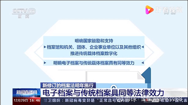 官宣！央视nba买球 - nba中国官方网站：2021年电子档案将与传统档案具同等法律效力